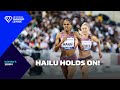 Freweyni Hailu holds off fast finishing Jessica Hull in Doha women&#39;s 1500m - Wanda Diamond League