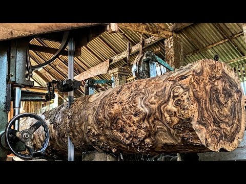 The process of sawing super black wood is long and also hard - YouTube