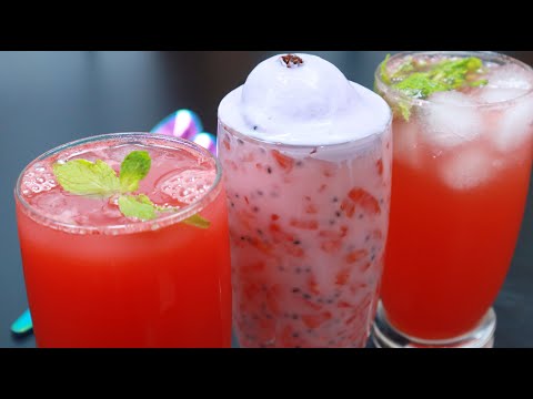 3 കെങ്കേമൻ രുചികളിൽ തണ്ണിമത്തൻ ജ്യൂസ്‌ | 3 Ways Watermelon Juice | Juice Recipes | Summer Drinks