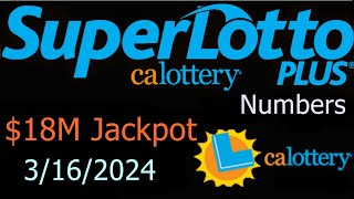 California SuperLotto Plus Winning Numbers 16 March 2024.CA Super Lotto Plus Drawing Result Saturday