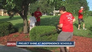 Project Shine volunteers spruce up Independence schools