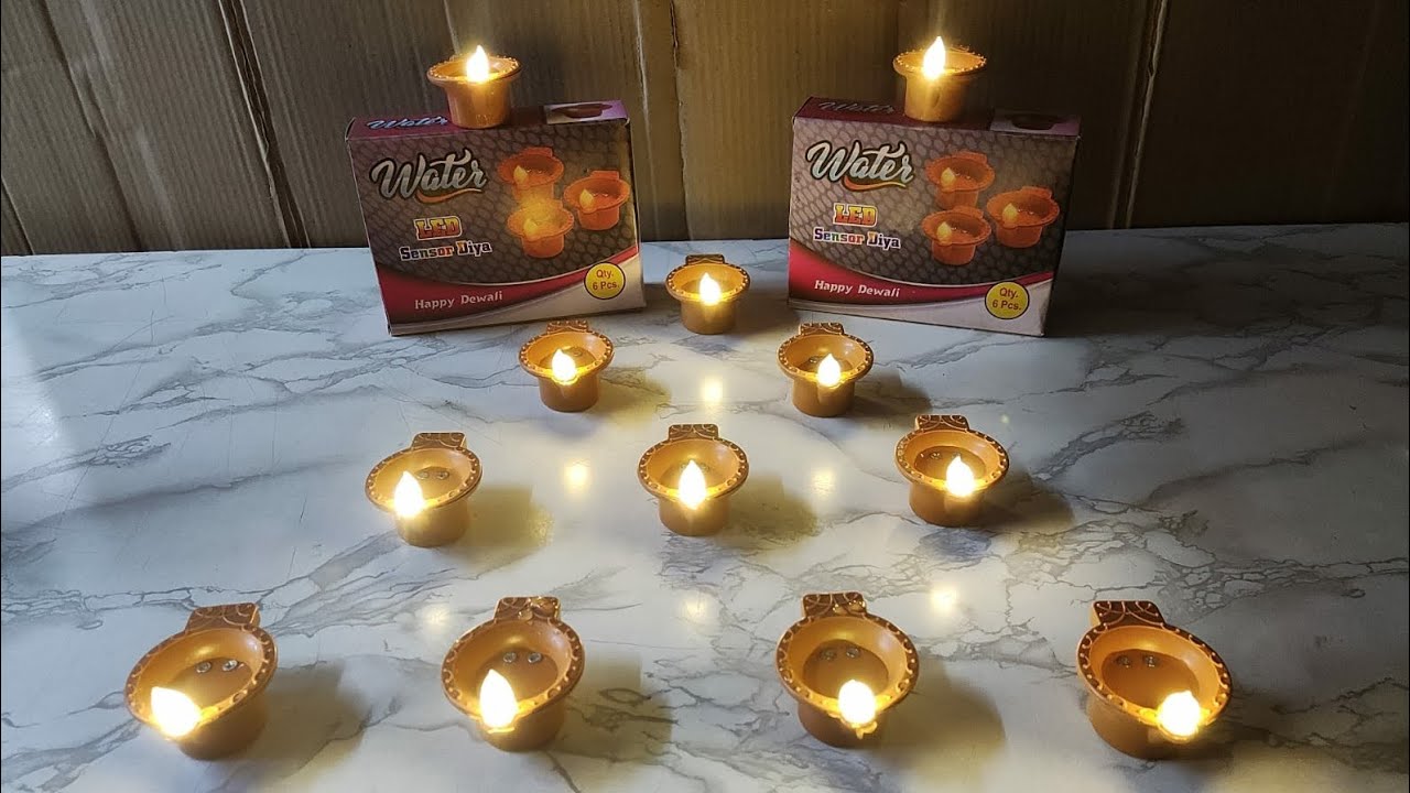 Rs 7:80/- pp made in India wholesale price led water sensor diya in Diwali festival season offer