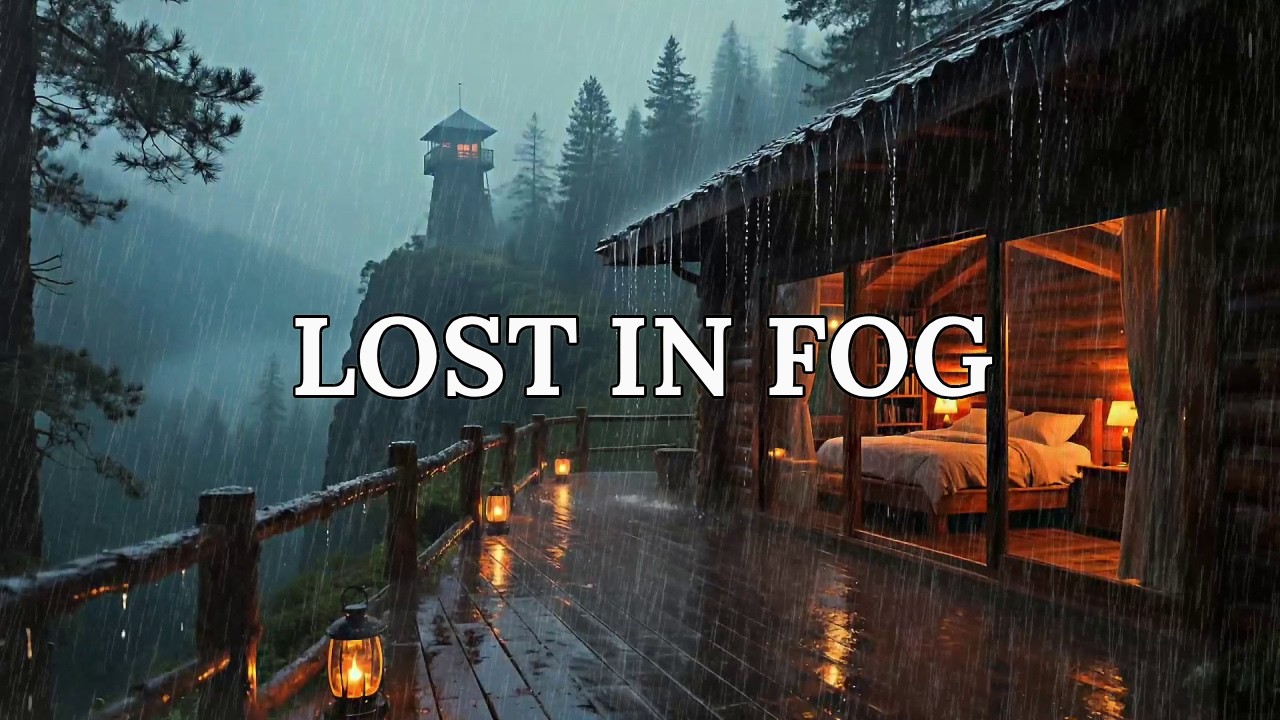 🔴 [Isolated Ridge] Heavy Rain at Mountain Lookout Tower for Anxiety ...