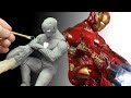 Sculpting Iron Man VS Thanos (Part 2 Iron Man)Avengers End game battle diorama_Polymer Clay Tutorial