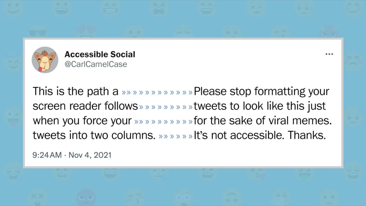 How to make your Twitter memes work for screen readers