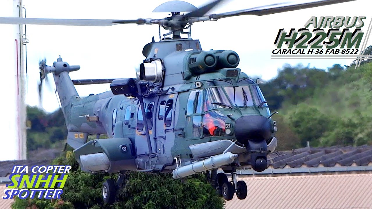 HELICÓPTERO H-36 CARACAL FAB-8522 em VOO PAIRADO / AIRBUS H225M 