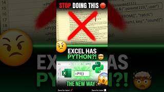 How to code Python in Excel (without knowing Python) #exceltips #excelshorts #microsoftexcel#excel