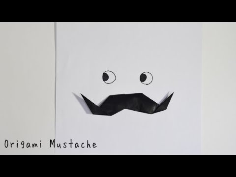 折り紙 かわいい口髭 ヒゲ の作り方 How To Make An Origami Mustache Youtube