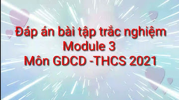 Tham khảo đáp án bài tập trắc nghiệm module 3 - môn GDCD THCS 2021