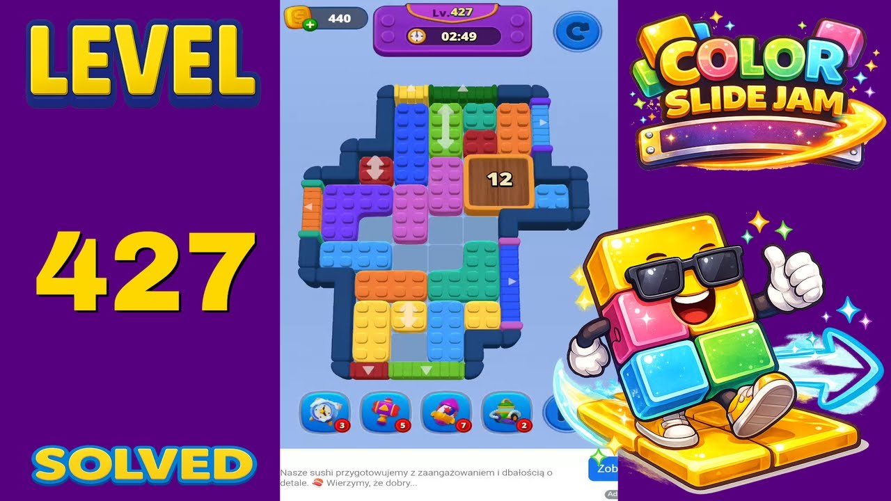 むんページ Color Slide Jam – Level 427 | Walkthrough - YouTube