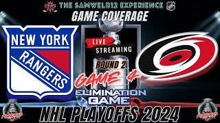LIVE: NEW YORK RANGERS vs CAROLINA HURRICANES Coverage  2024 NHL Playoffs game 4