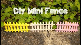 Miniature Fairy Garden Wood Fence Doll House Terrarium DIY