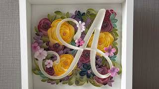 Quilling Floral design | Quilling Letter | Квиллинг буквы