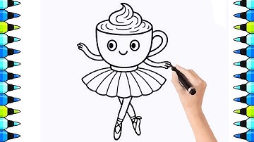 How To Draw Ballerina Cappuccina, Painting and Coloring For Kids |