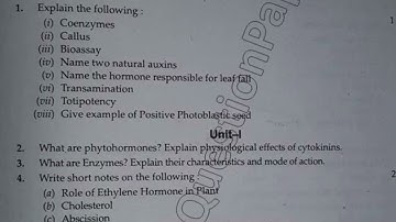 CDLU BSc Medical 6th Sem Botany Question Paper