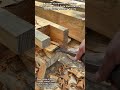 Master Carpenter Carves Intricate Joint Into Solid Wood Beam Using Power Tools