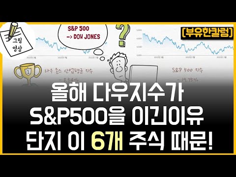 다우지수가 올해 S P500을 무너뜨린 이유 단지 6개의 주식이 차이를 만들었습니다 