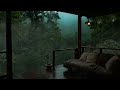 Soft Rain in the Forest | Cozy Balcony Sounds for Relaxation &amp; Calm