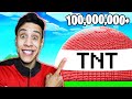 فجرت اكبر كمية تي ان تي في عالم ماين كرافت الكمبيوتر باظ Minecraft TNT 