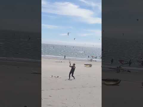 Kiteboarding At Viana Do Castelo Portugal WINDY DAY IN SUMMER Kiteboarding 