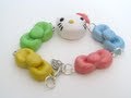 How to make a hello kitty bracelet from polymer clay day 1