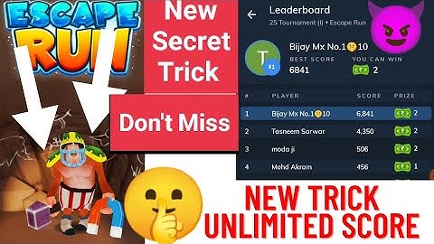 MX player Escape Run game new unlimited score trick | MX player Escape Run game trick | MX player