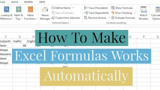 How To Make Formulas Work Automatically In Microsoft Excel | Make Formulas Calculate Automatically screenshot 4