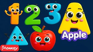 Preschool Learning Activities For Toddlers Monkey Learns Abc Phonics, Shapes, Numbers & Colors
