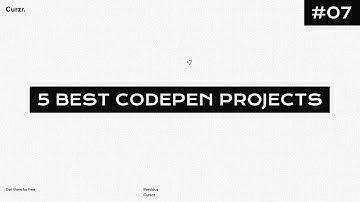 5 Best CodePen projects #07 | HTML, CSS & JAVASCRIPT