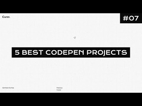 5 Best CodePen projects #07 | HTML, CSS & JAVASCRIPT