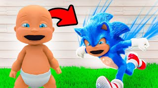 Baby Turns Into SONIC!