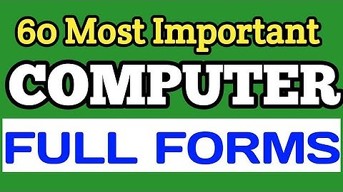 60+ Computer related Full Form || Deled 3rd semester