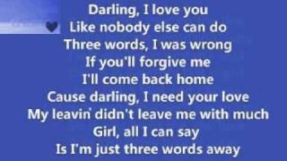 Keith Harling - Three Words Away ( + lyrics 1998) chords