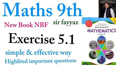 Maths class 9th | chapter 5 | Exercise 5.1 | Linear equation and inequalities  | NBF | ex 5.1
