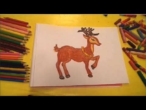 Jak Namalować Renifera How To Draw A Reindeer Christmas Drawings Rudolph