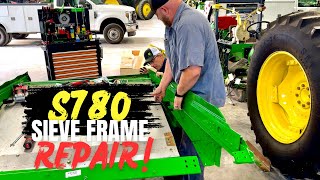 John Deere S780 sieve frame repairs!