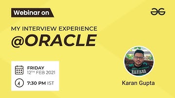 Webinar | My Interview Experience at Oracle
