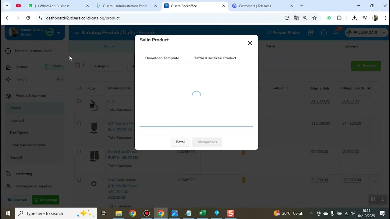 IMPORT PRODUK MASSAL MENGGUNAKAN TEMPLATE OLSERA POS