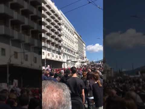 Μεγαλειώδης πορεία στο κέντρο της Αθήνας για την τραγωδία στα Τέμπη 8 Μαρτίου 2023