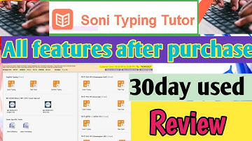 Soni Typing Tutor software review| features| 30days reviews video | @bantimonitor231