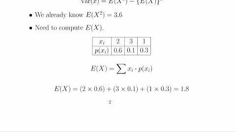 Discrete Random Variable - Worked Example