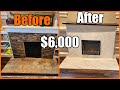 $6,000 Fireplace Renovation Start To Finish | THE HANDYMAN |