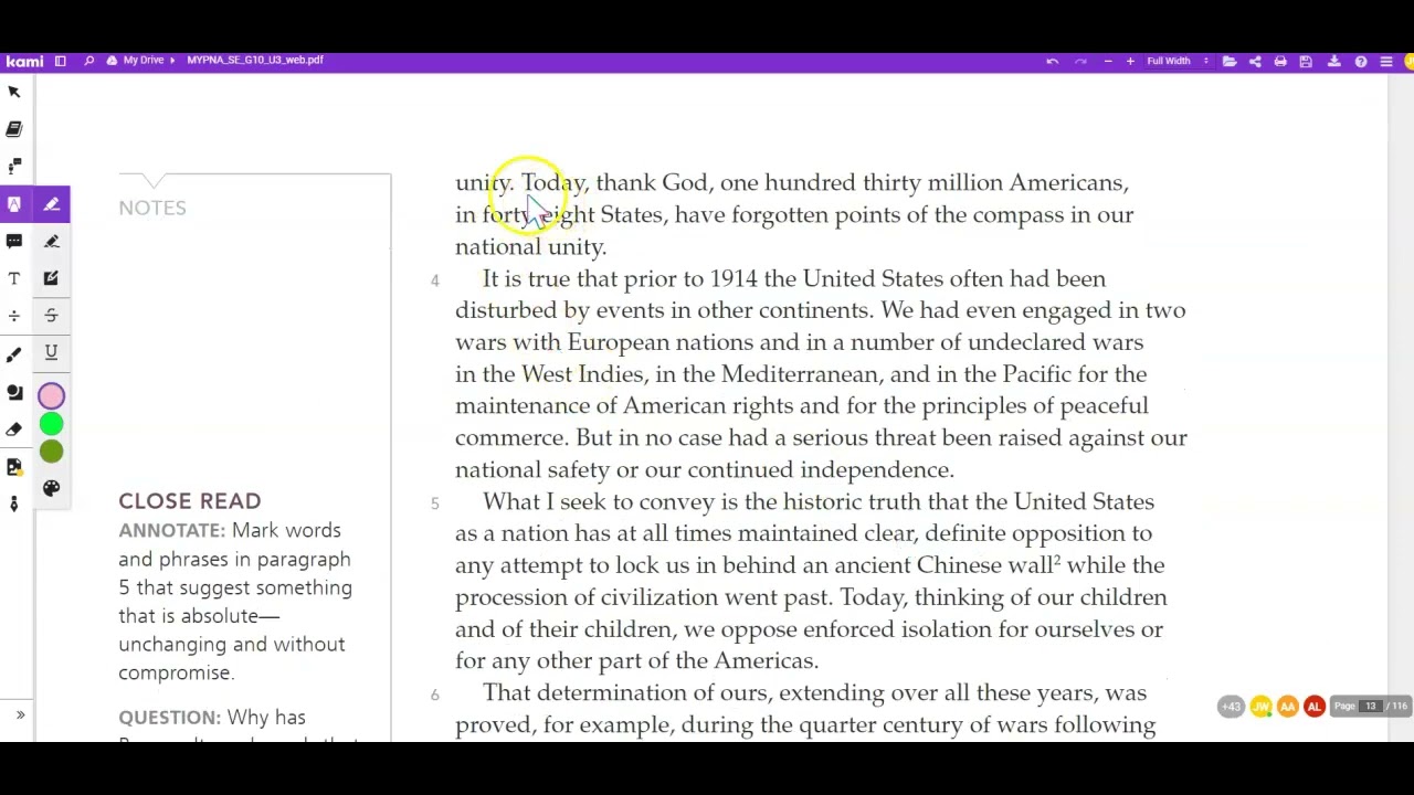 ETHOS, PATHOS, LOGOS in the FDR Four Freedom Speech