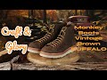 Craft  glory monkey boots in vintage brown buffalo 