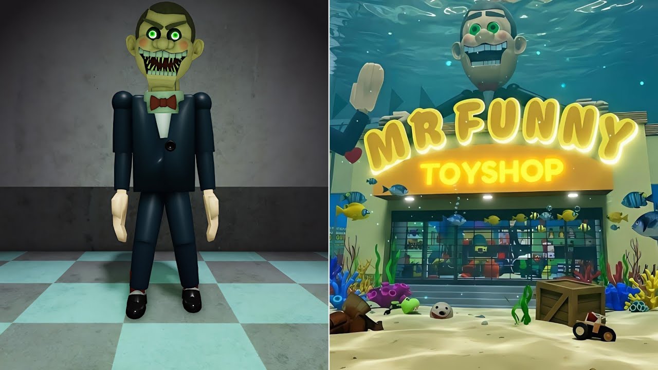 UNDERWATER MR FUNNY'S TOYSHOP, RUN FROM MR FUNNY ROBLOX OBBY