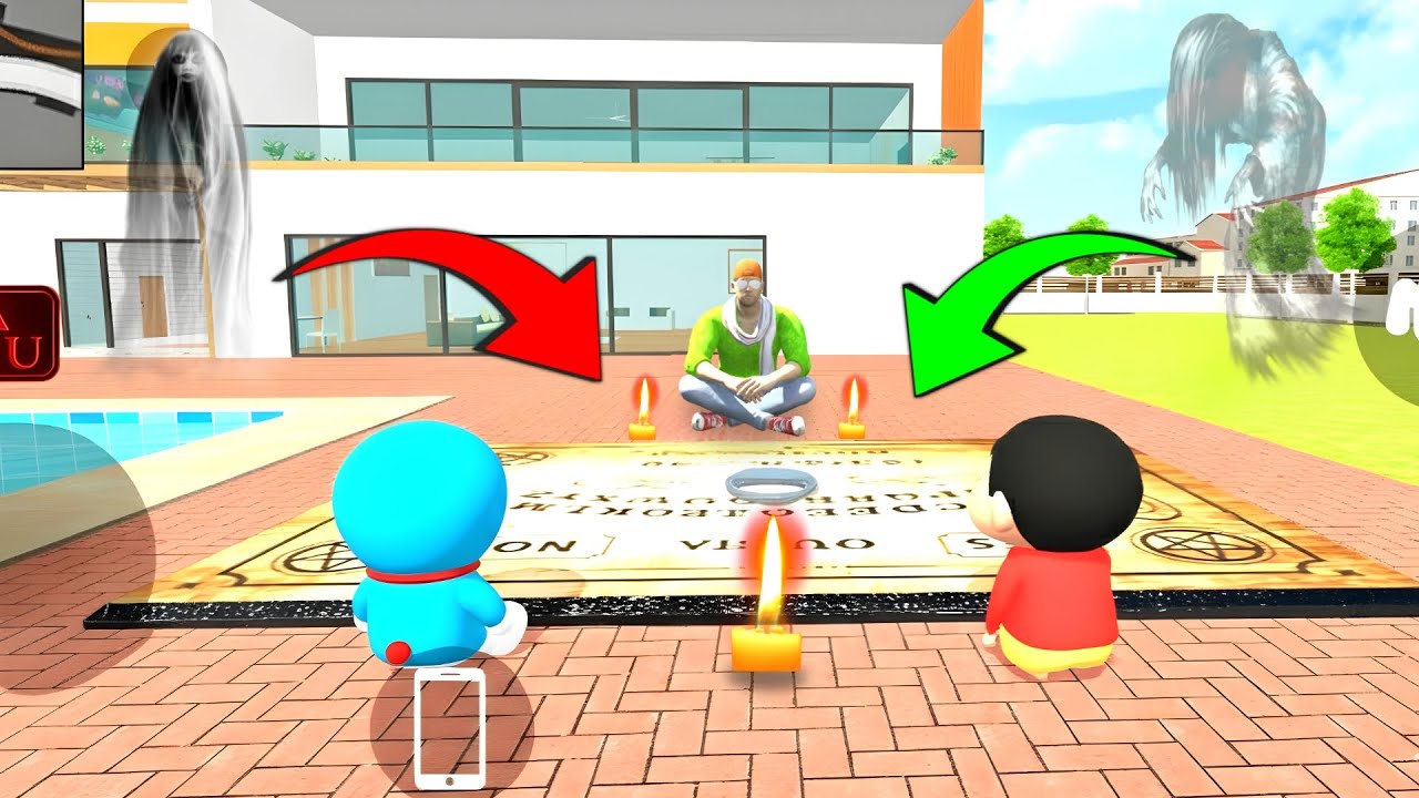 Franklin shinchan and doraemon play Horror 👻 Board game 😱 indian theft auto simulator