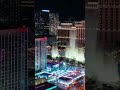 Flying over downtown Las Vegas at night