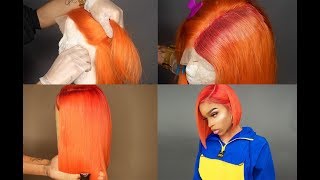 ALI GRACE ( ALIEXPRESS ) ORANGE WIG REVAMP/ REVIEW + TUTORIAL ( RED ROOTS )