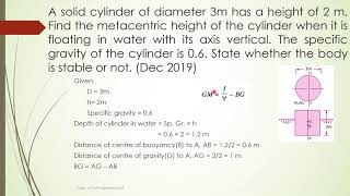 CET 203 Fluid mechanics & Hydraulics Module 2 - Buoyancy and Floatation