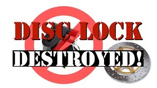 Is your bike safe and secure? Disc lock destroyed! 🤣 Must watch till the end!
